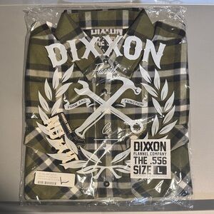DIXXON Men's Olive and Black Plaid Flannel Shirt